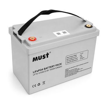 Акумуляторна батарея Must LiFePO4 LP15-12100 12,8V 100Ah, 1,28kWh, BMS50A@4S, 6000 cycles, 339x185x218, 12kg 32858 фото