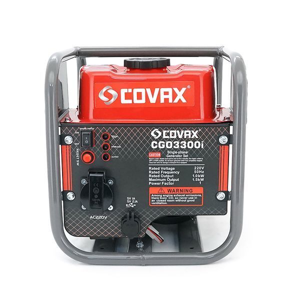 Генератор інверторний бензин COVAX CGO3300i, 1.5kW, однофазний 220V, 50Hz, 4-stroke, бак 2.3L, 341х285х315mm, 10kg 45574 фото
