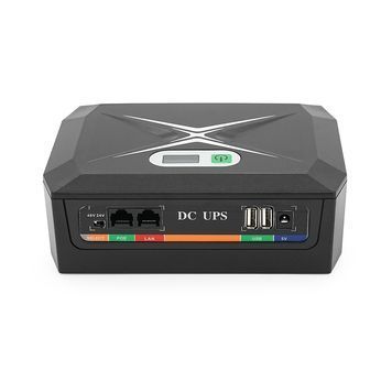 ДБЖ UPS-45W DCP-45W-17 для роутерів/комутаторів/PON/POE-430(15-24V), 5/9/12V, 17600мAh(8*2200MAh), USB 3.0, Black, BOX 40240 фото