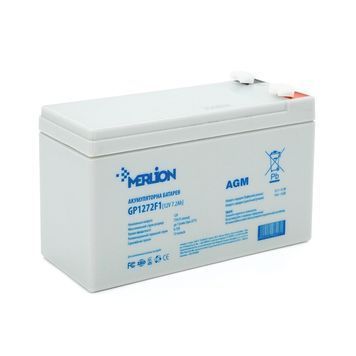 Акумуляторна батарея MERLION AGM GP1272F1 12 V 7,2 Ah ( 150 x 65 x 95 (100) ) White Q10 6007 фото