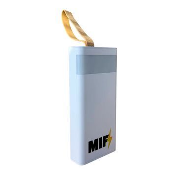Power Bank MIF 20000mAh, in: Micro-USB/USB Type-C (5V, 2A), out: 2хUSB Type-A, (5V, 2A), LED дисплей. 148х68х27 mm, White 44504 фото