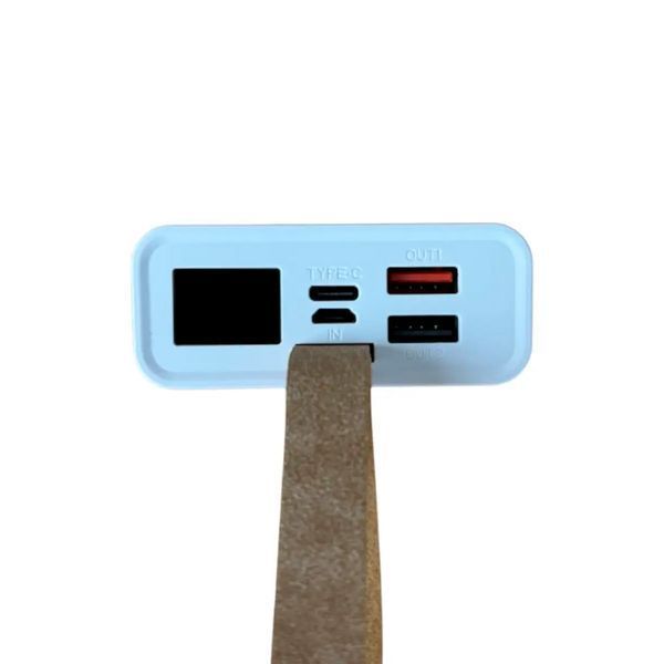 Power Bank MIF 20000mAh, in: Micro-USB/USB Type-C (5V, 2A), out: 2хUSB Type-A, (5V, 2A), LED дисплей. 148х68х27 mm, White 44504 фото