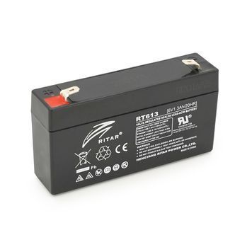 Акумуляторна батарея AGM RITAR RT613, Black Case, 6V 1.3Ah ( 97х24х 52 (58) ) Q20 40972 фото
