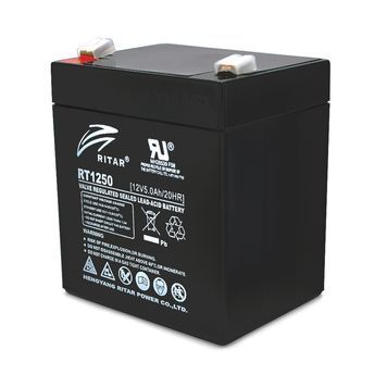 Акумуляторна батарея AGM RITAR RT1250B, Black Case, 12V 5.0Ah ( 90 х70 х 101 (107) ) Q10 8216 фото
