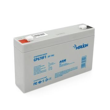 Акумулятор MERLION AGM GP670F1 6 V 7Ah ( 150 x 35 x 95 (100 )) , 1,03 кг, Grey, Q10/1080 6001 фото