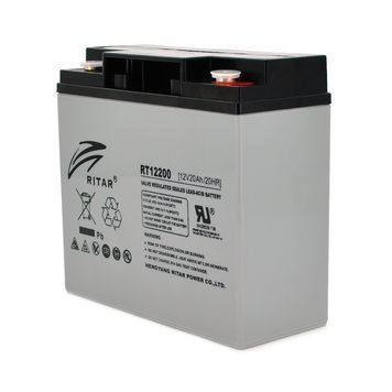 Акумуляторна батарея AGM RITAR RT12200, Gray Case, 12V 20.0Ah ( 181 х 77 х 167 ) Q6 2982 фото