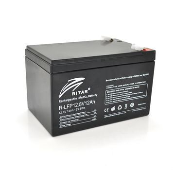 Акумуляторна батарея Ritar LiFePO4 12,8V 12Ah 153,6Wh BMS6A@4S ( 150 x 98 x 95 (100) ) Q6 7749 фото