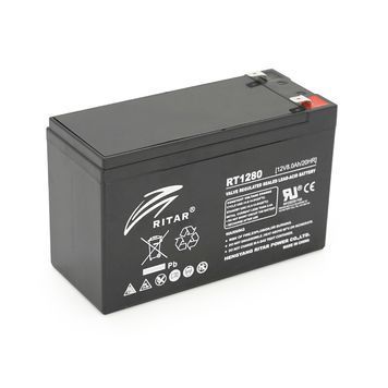 Акумуляторна батарея AGM RITAR RT1280, Black Case, 12V 8.0Ah ( 151 х 65 х 94 (100) ) Q10 40971 фото