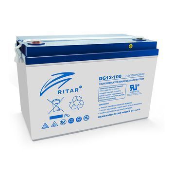 Акумуляторна батарея GEL RITAR DG12-100, Gray Case, 12V 100.0Ah ( 328 х 172 х 215 (220) ) Q1/36 4234 фото