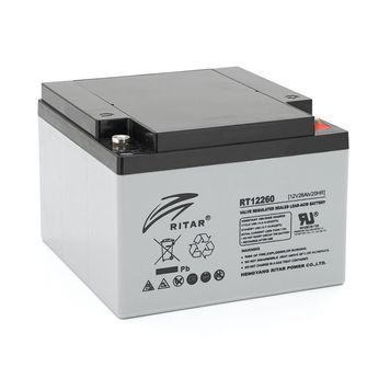 Акумуляторна батарея AGM RITAR RT12260, Gray Case, 12V 26.0Ah (166 х 178 х125 ) Q1 4232 фото