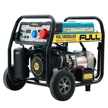 Генератор бензиновий FULL FGL12000LE3, 3-фазный 380/220V, 50Hz, 12kVA/9.6kW, бак 28 л, расход 3 л/ч, пуск: ручной/стартер (без АКБ) 45473 фото
