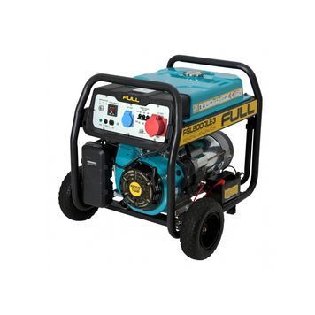 Бензиновий генератор FULL FGL8000LE3, 3-фазний 400/230V, 50Hz, 8.1kVA/6.5kW, бак 28 л, витрата 2.6 л/год, пуск: стартер (без АКБ), 720x530x610 мм, 78 кг 25963 фото