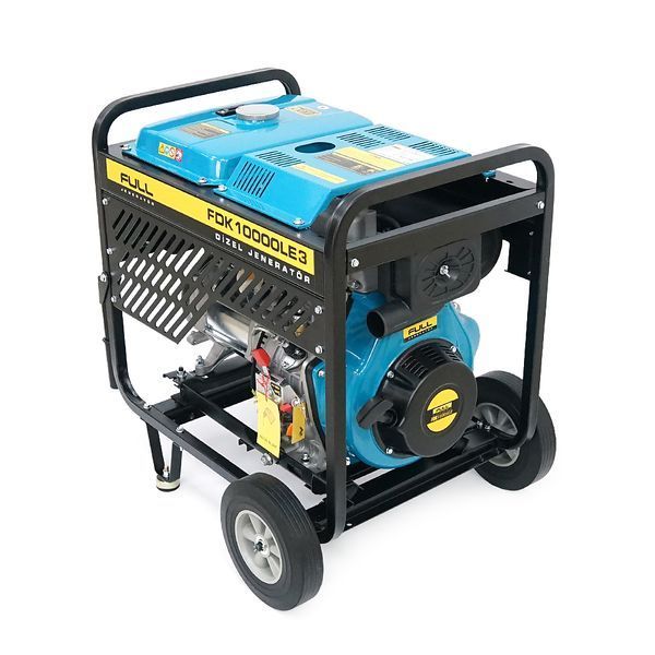 Дизельний генератор FULL FDK10000LE3, трехфазный 230/380V, 50Hz, 9.4kVA/7.5kW, бак 12,5 л, витрата 2 л/год, ручний/стартер (без АКБ), 700х510х620 мм, 124 кг 43578 фото