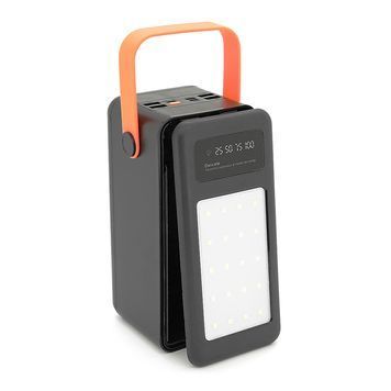 Power bank Voltronic S28 під 28х18650, Led display, Output: 22.5W, 3 кабелі (Micro-USB, Type-C, Lightning), PVC, ліхтар, Black, BOX 48368 фото