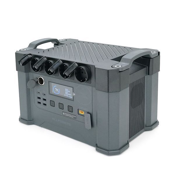 Power station ALLPOWERS S2000 Pro APP Control, Wi-Fi, Bluetooth, 2400W, 1451Wh LiFePO4 3500Cycles, MPPT 650w max, CAR port, DC12/24V, 4хAC 220V, 2xUSB-TYPE-C 200W, 2xUSB-A 18W, 2xUSB-A 36W, XT60, Fast charge 60min, 375&times;245&times;250mm, 14,5kg 45470 фото