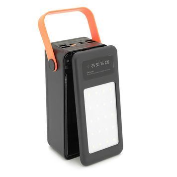 Power bank Voltronic S21 під 21х18650, Led display, Output: 22.5W, 3 кабелі (Micro-USB, Type-C, Lightning), PVC, ліхтар, Black, BOX 48367 фото