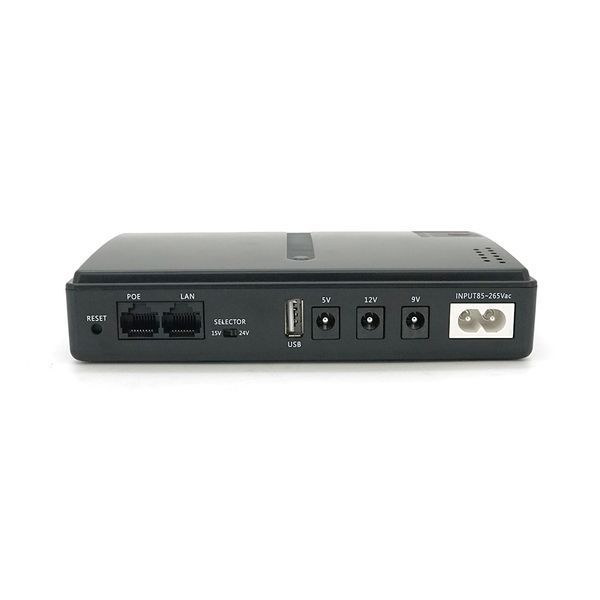 ДБЖ UPS-18W DC1018P YT45103 для роутерів/комутаторів/PON/POE-430, 5//9/12V, 1A, 10000MAh(знімні 4*2500MAh), Black, BOX 45103 фото
