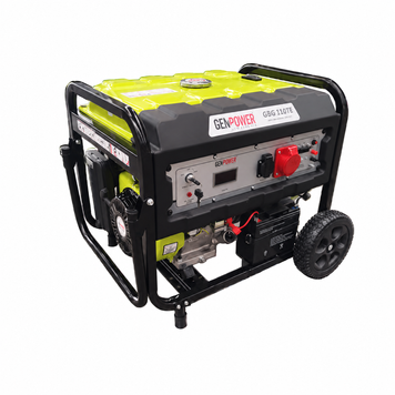 Бензиновий генератор GENPOWER GBG 110TE, 3-фазний 231/400V, 50Hz, 10.5kVA/8.4kW, бак 27 л, витрата 2,69 л/кВт&middot;год, запуск: стартер і ручний (без АКБ) / AVR, 700х530х560 мм, 85 кг 48756 фото