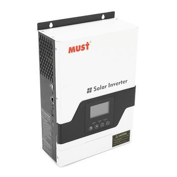 Гiбрiдний ДБЖ MUST PV18-1012VPM, 1000W, 12V, ток заряда 10-20A, 170-280V, MPPT (60А, 105 Vdc), 225*355*92 мм, 5.5 кг 46146 фото