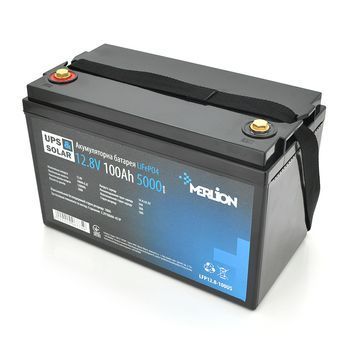 Літій-залізо-фосфатний акумулятор Merlion LiFePO4 12.8V 100AH,(4S1P/BMS-50A),(330x173x220), до 5000 циклів 6775 фото