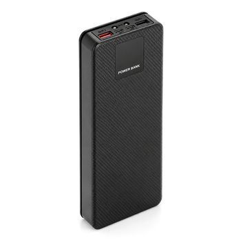 Power bank Voltronic ET8 під 8х18650, Digital display, Output: 22.5W, 4 кабелі (USB, Micro-USB, Type-C, Lightning), PVC, ліхтар, Black, BOX 48360 фото