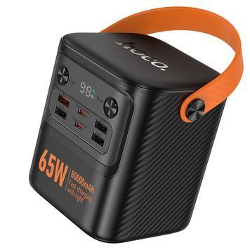 Power Bank HOCO J152 Pro 80000mAh, 4USB/2Type-C, 22.5W+65W, ліхтарик, Black, 1,380kg, Box 45762 фото