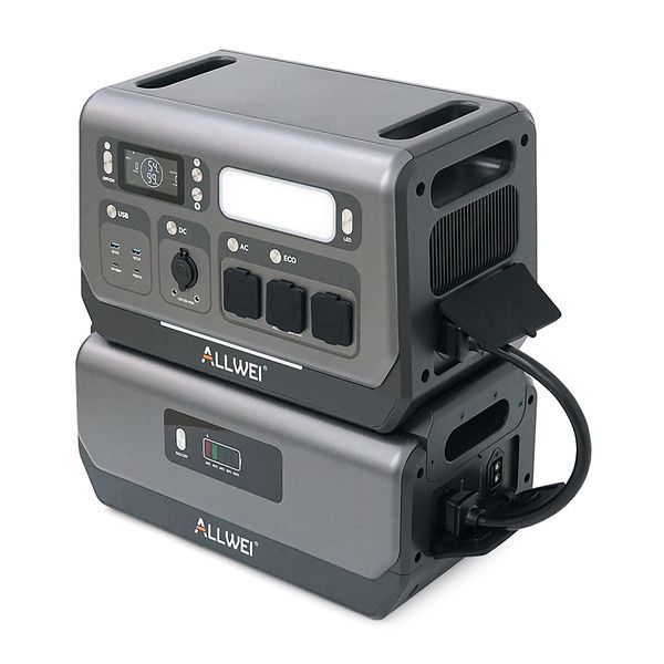 Портативная зарядная станция ALLWEI SGR-PPS2400-2PRO+BAT, 2400W/4096Wh LiFePO₄, MPPT 500W max ХТ60/12 &ndash; 60 В/10 А, 2xDC5521-12V-12A, CarPort-12V-12A, 3xAC230V, 2xUSB-A-18W, 2xUSB-C-100W, Wi-Fi, charge 1.5 h, 480x260x535 мм, 42.5кг 46129 фото