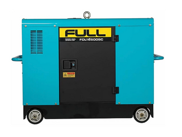 Генератор дизельний FULL FDL16500SC, 1-фазний 230V, 50Hz, 16.25kVA/12kW, бак 50 л, витрата 4 л/год, пуск: стартер (без АКБ), 1145x750x975 мм, 295 кг 38340 фото