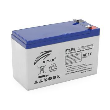 Акумуляторна батарея AGM RITAR RT1290, Gray Case, 12V 9.0Ah ( 151 х 65 х 94 (100) ) Q12 47516 фото