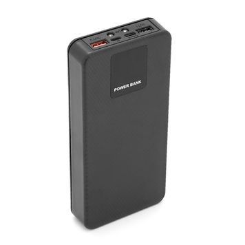 Power bank Voltronic ET6 під 6х18650, Digital display, Output: 22.5W, 4 кабелі (USB, Micro-USB, Type-C, Lightning), PVC, ліхтар, Black, BOX 48358 фото