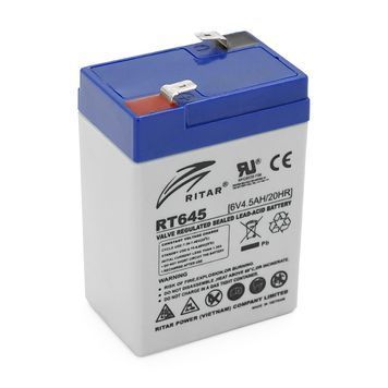 Акумуляторна батарея AGM RITAR RT645, Gray Case, 6V 4.5Ah ( 70х47х99 (105) ) Q40 47515 фото