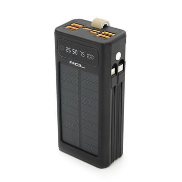 Powerbank ACL PW-90 30000mAh, SOLAR, Кабель TypeC + Lighting, 0,72kg, Black, Box 37712 фото