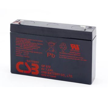 Акумуляторна батарея CSB GP672, 6V 7.2Ah (151х34х100мм), 1.22kg 4969 фото