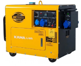 Генератор дизельний KDK7500SCA, 1-фазний 230V, 50Hz, 6.9kVA/5.5kW, бак 14,5 л, витрата 1,65 л/год, пуск: стартер (без АКБ), 850x550x720 мм, 160 кг 29006 фото