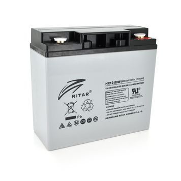 Акумуляторна батарея AGM RITAR HR1288W, Gray Case, 12V 22.0Ah ( 181 х 77 х 167 (167 ) 6.50kg Q4 1712 фото